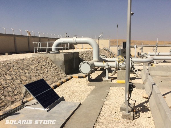 Générateur de secours avec panneaux solaires sur centrale gaz en Jordanie