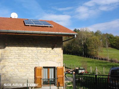 Savoie (73) / Kit solaire de 600Wc (panneau Tenesol, groupe Sunpower) pour habitat isol&eacute; en moyenne montagne.