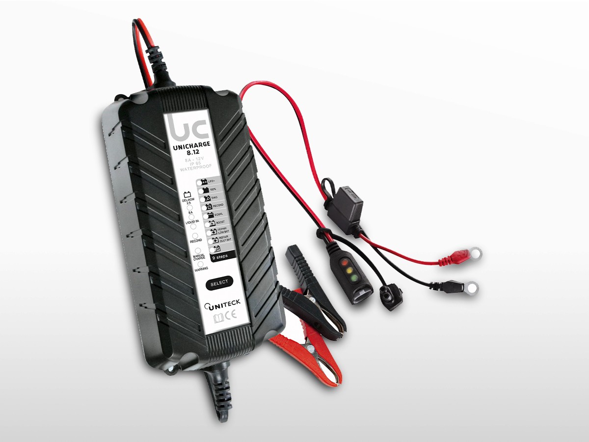 Chargeur d'entretien intelligent pour batterie 6 V / 12 V