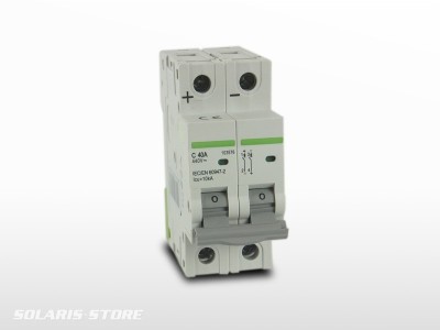 Disjoncteur Bipolaire CC Courant Continu 250Vcc | 40A