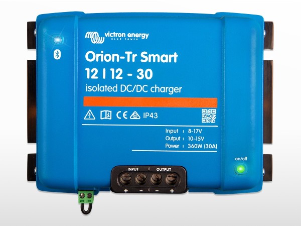 Chargeur DC VICTRON Orion-Tr Smart isolé 12/12 - 18A | 12 / 12V - 220W