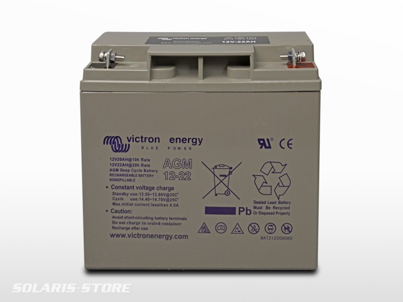 BATTERIE POUR PANNEAUX SOLAIRES SERVITUDES VICTRON 220Ah AGM OU VARTA A  DÉCHARGE LENTE NEUVES - Équipement caravaning