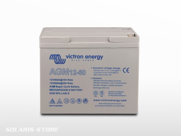 Batterie VICTRON étanche AGM Super Cycle 12V 60Ah