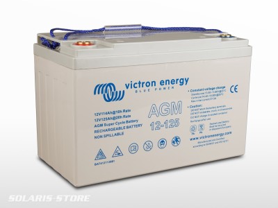 12V/125Ah AGM Super Cycle Batt. (M8) Victron | BAT412112081