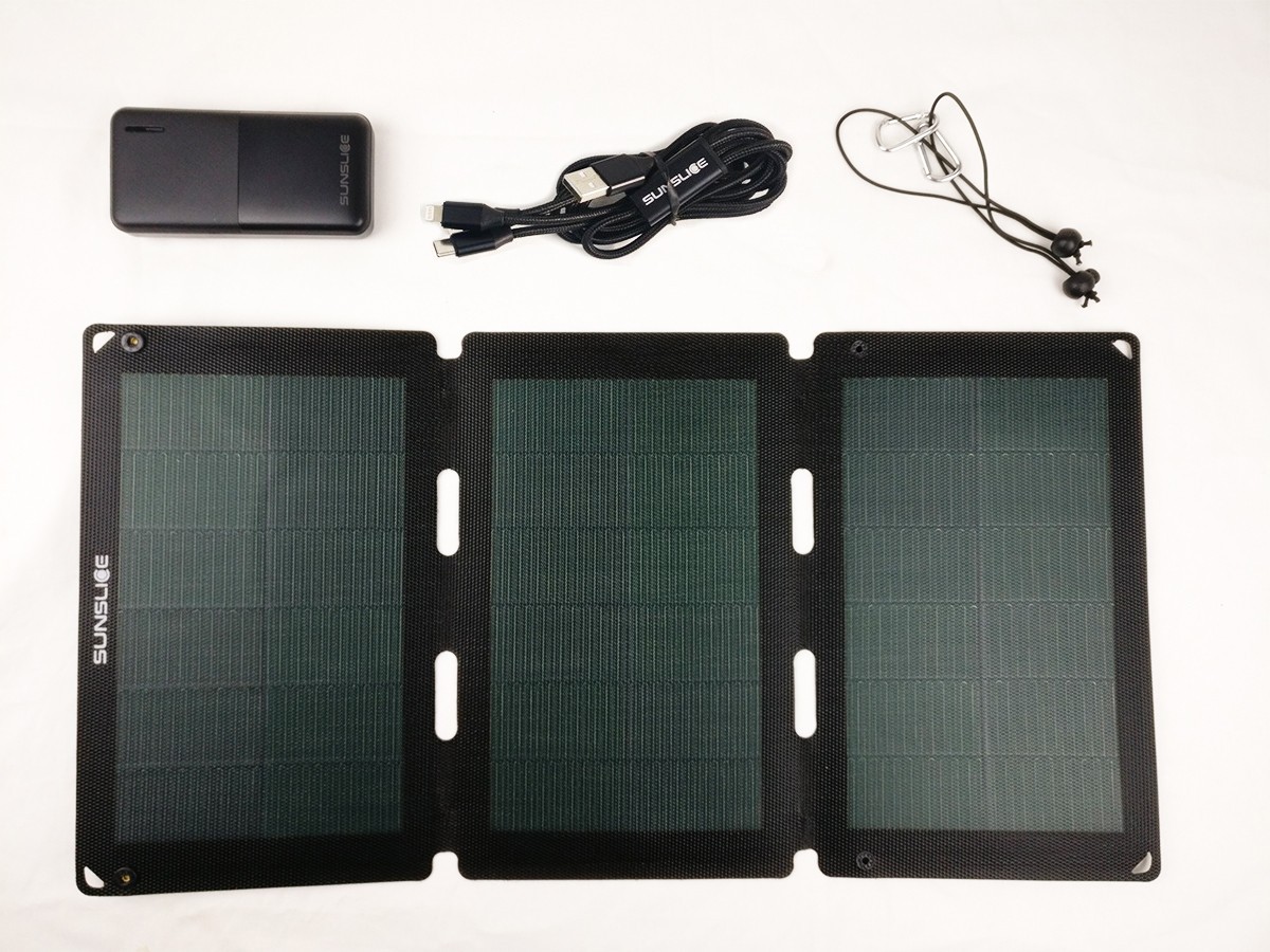 Kit panneau solaire portable 18W + batterie externe 72Wh | USB