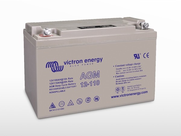 12V/110Ah Batterie AGM à décharge lente (Deep Cycle Battery) (M8) Victron | BAT412101085