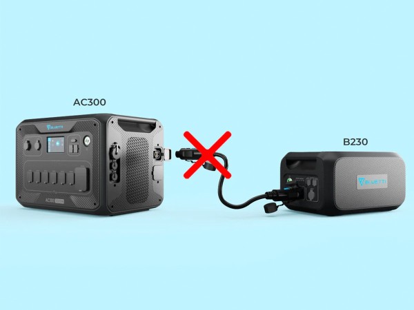 AC300 uniquement compatible avec les batteries B300