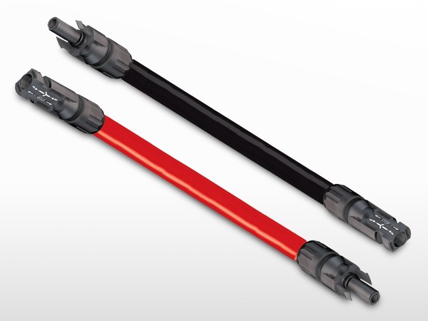 Rallonge câbles solaire 6mm² (noir + rouge) MC4-MC4 | 2 x 3m