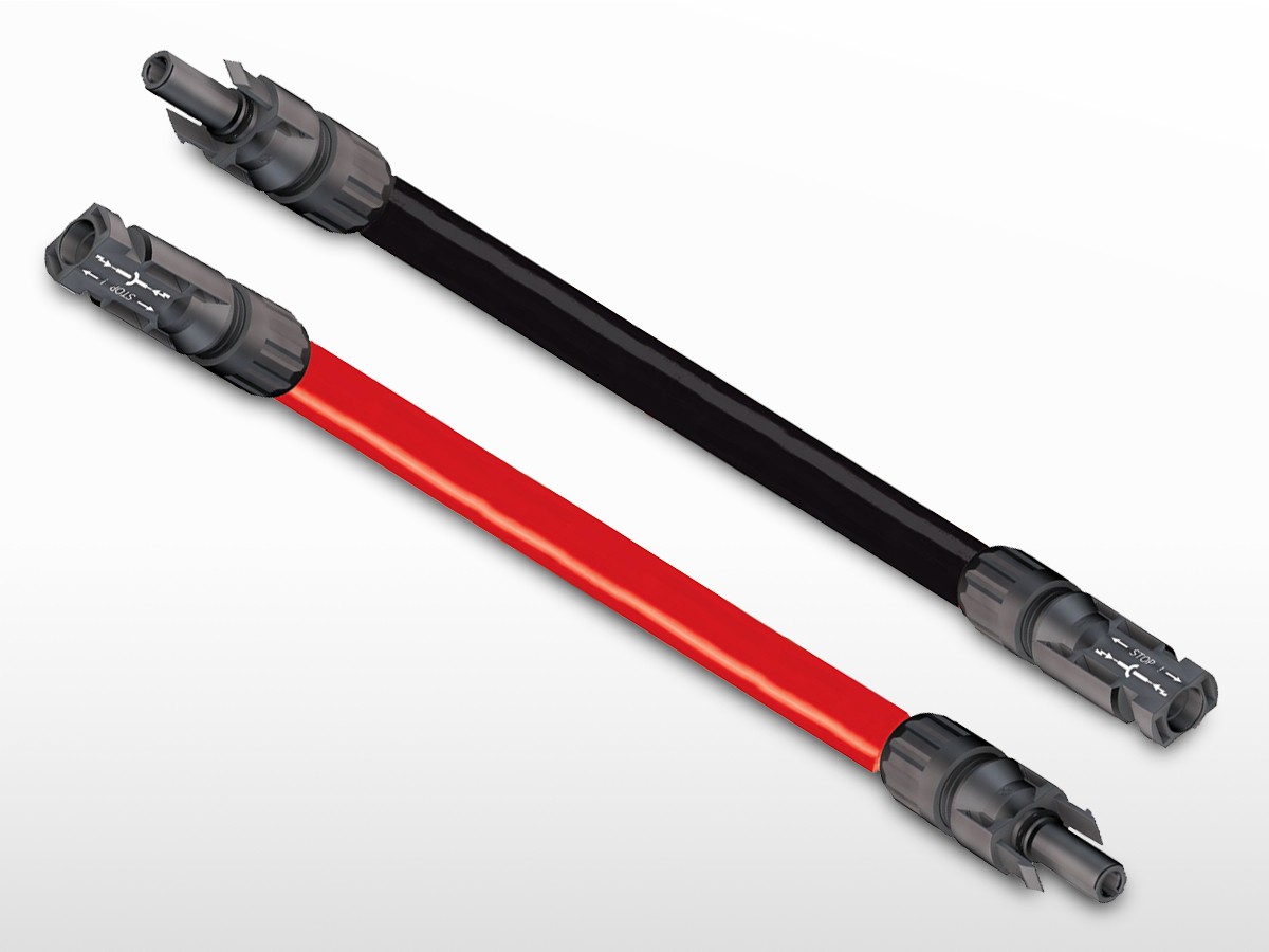 ▷ Câble solaire 6mm Rouge et Noir 5 mètres avec connecteur MC4