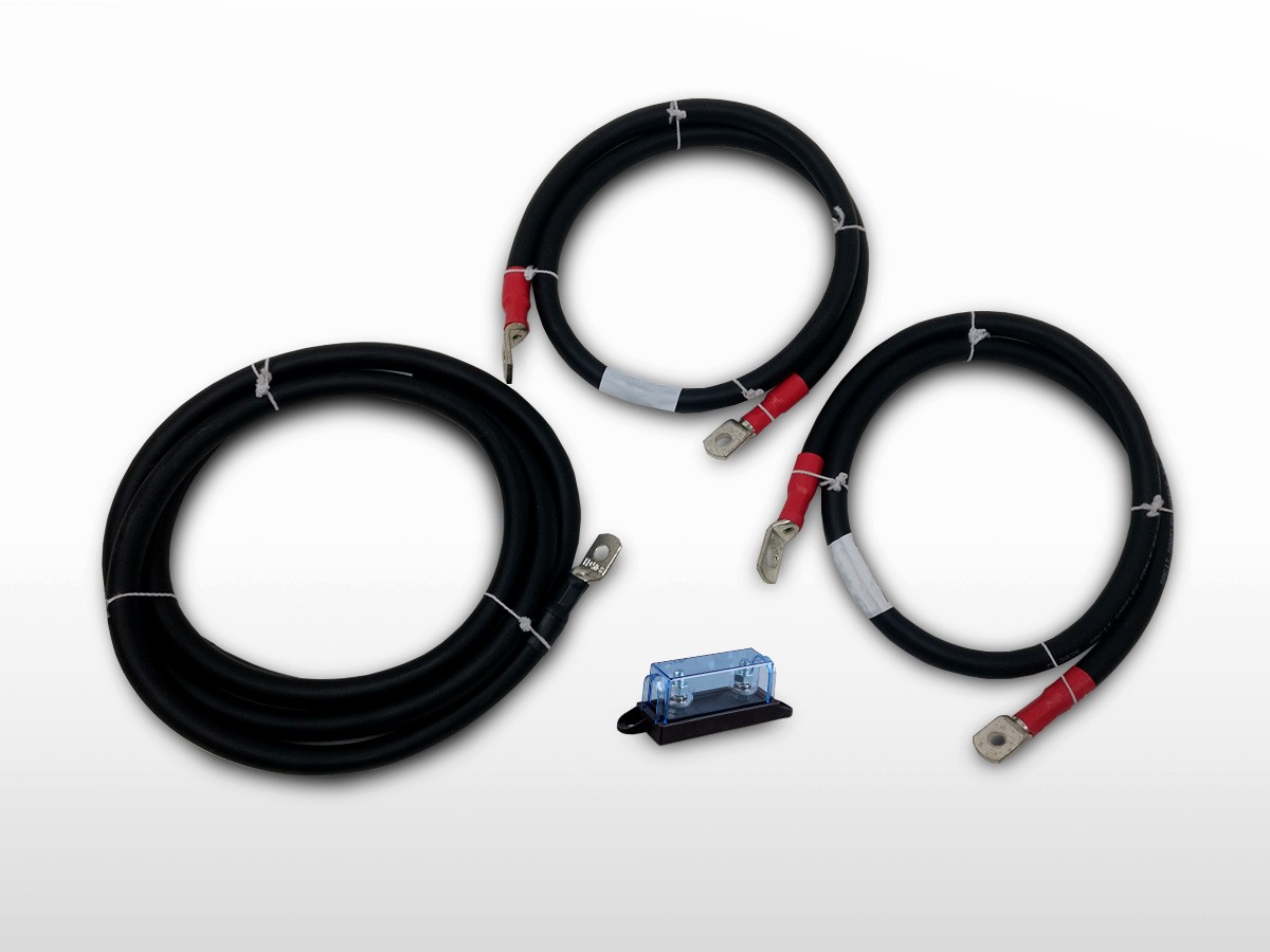 Kit connexion batterie 25mm² / M8-M8 + Porte MEGA-fusible