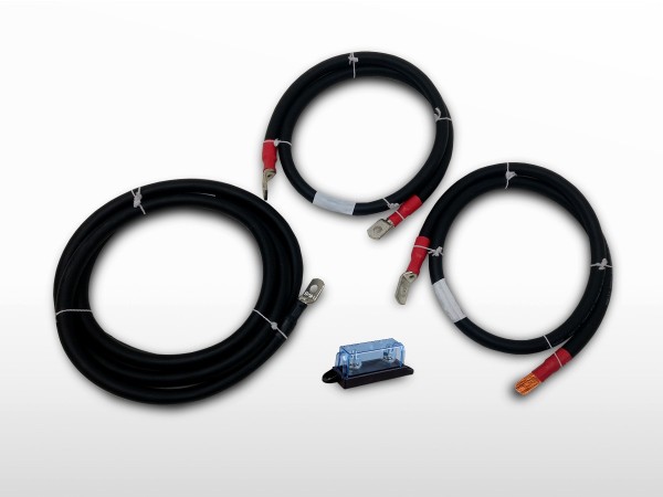 Kit connexion batterie 35mm² / M8-NU + Porte MEGA-fusible | 2 x 2m