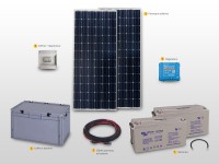 Kit solaire autonome 350W | 24V / 165Ah - 3,96kWh