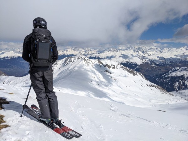 Ski de randonnée - pointe du Mottet (Valmorel) avec kit solaire nomade 6W