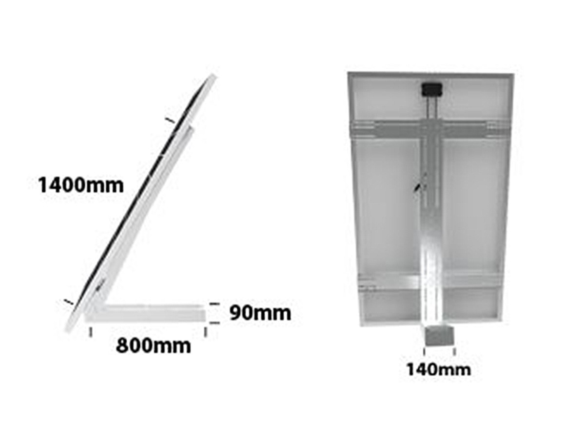 Support 1 / 2 / 3 panneaux solaires (M6) Mur/Sol/Mât UNIFIX300