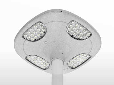 Lampadaire solaire autonome LED direct - détection crépuscule | 20W / 2000lm