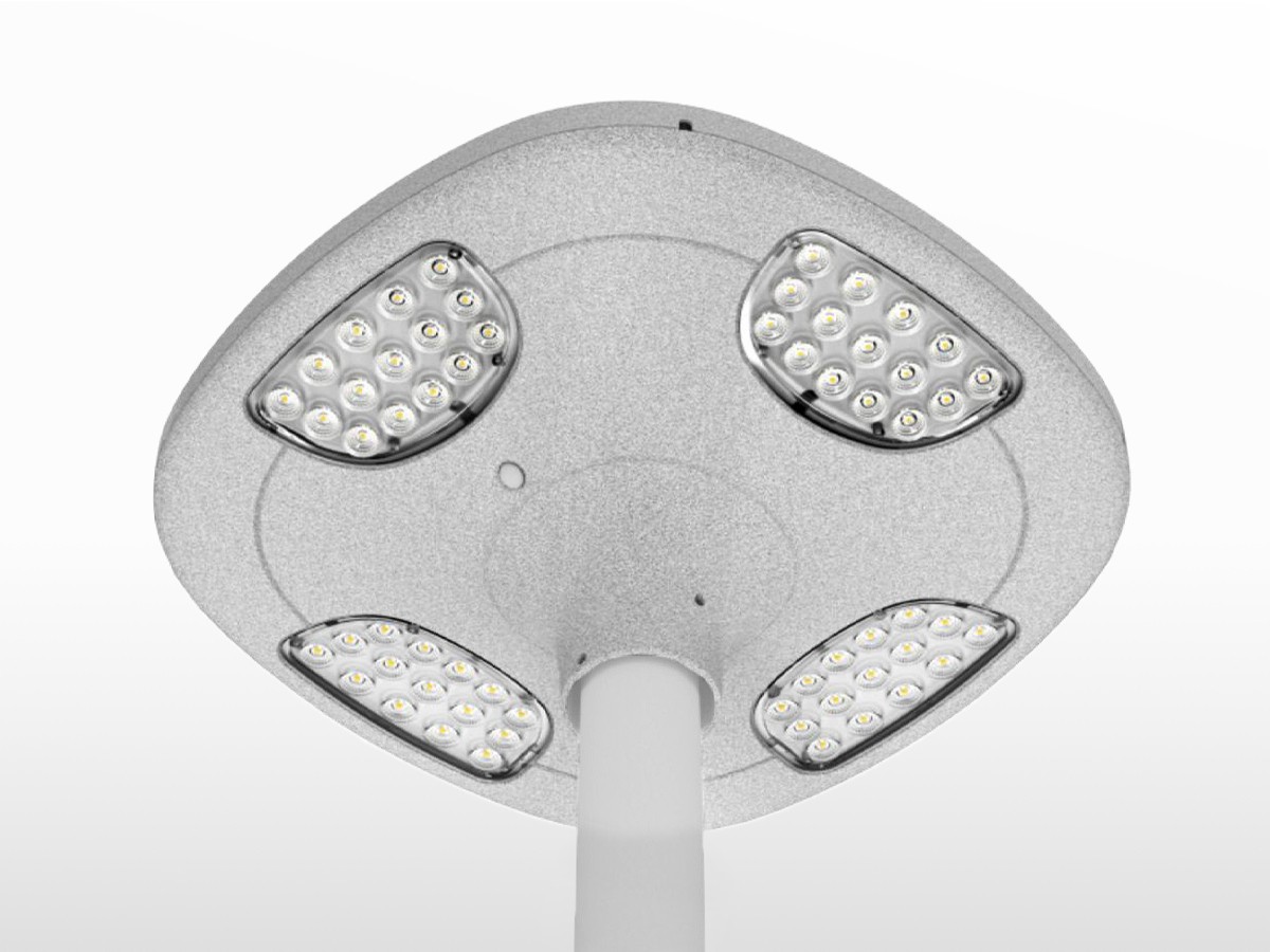 Lampadaire solaire autonome LED direct - détection crépuscule