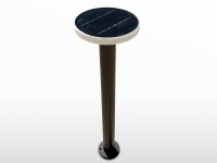 Borne solaire autonome LED ronde - détecteur crépusculaire | 5W / 420lm