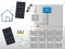 Schéma de principe du kit solaire autonome 3645W