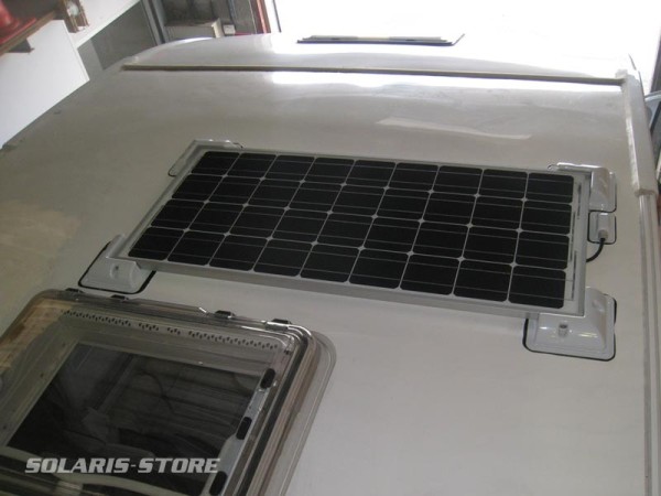 Panneau solaire monocristallin sur camping-car
