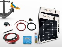 Kit panneaux solaires flexible SUNPOWER bateau MPPT 2 x 50W | 12V / 24V