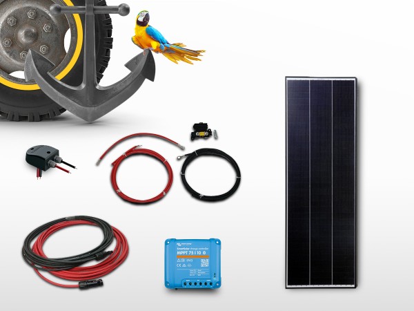 Kit panneau solaire Back-Contact (noir) MPPT monocristallin 75W | 12V