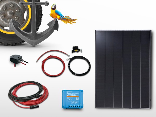 Kit panneau solaire Back-Contact (noir) MPPT monocristallin 150W | 12V