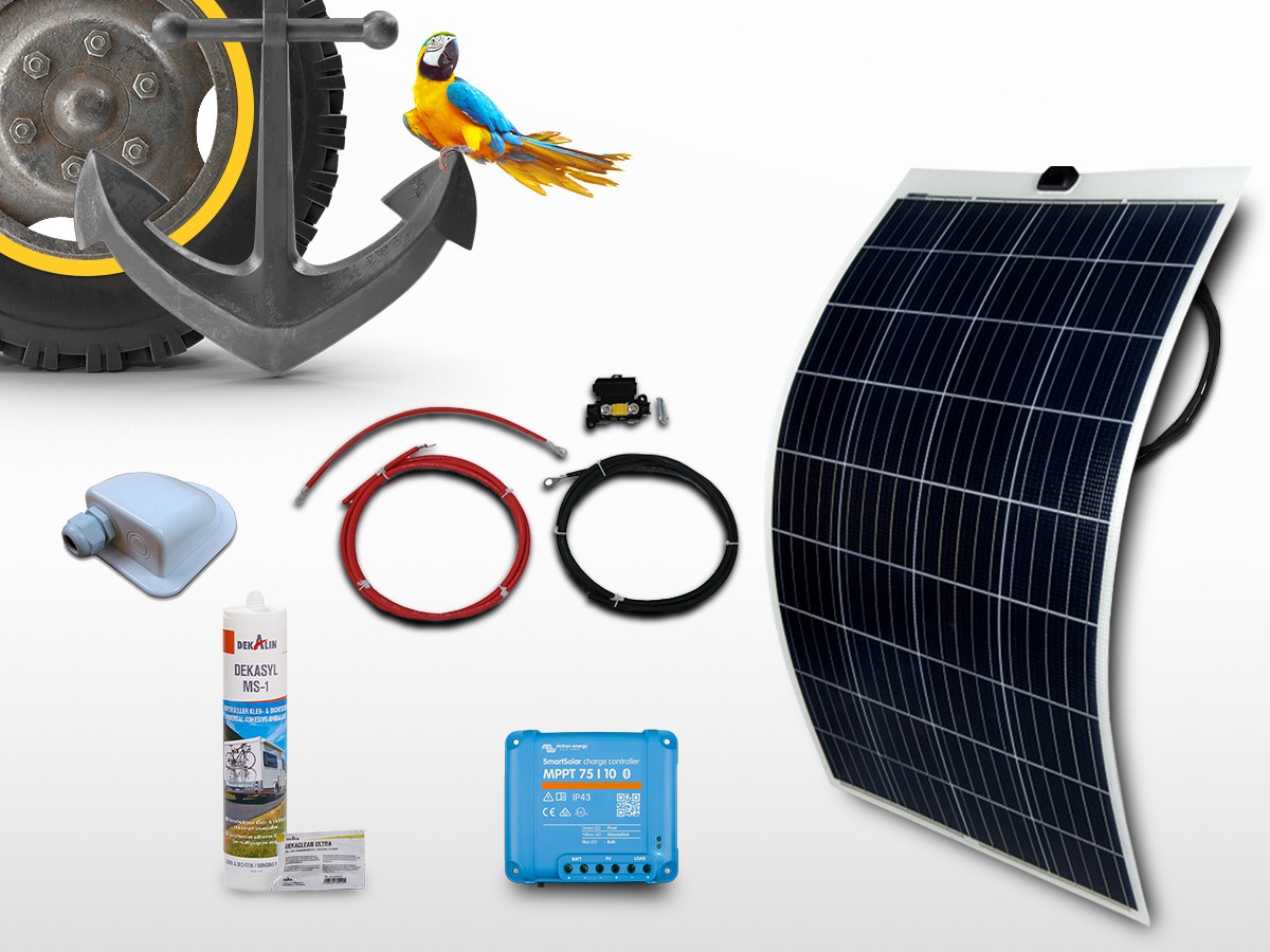 Kit panneau solaire 150W 12V Batterie 150Ah AGM Régulateur de