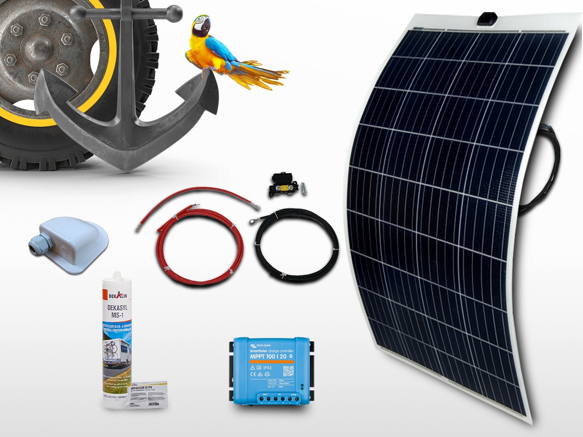 Groupe électrogène solaire avec panneau solaire et 2 lampes LED - 10 W - 12  V