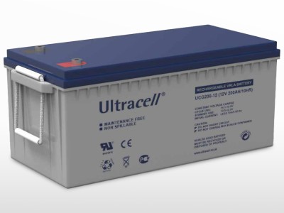 Batterie solaire GEL étanche ULTRACELL 12V / 200Ah | 2.4kWh