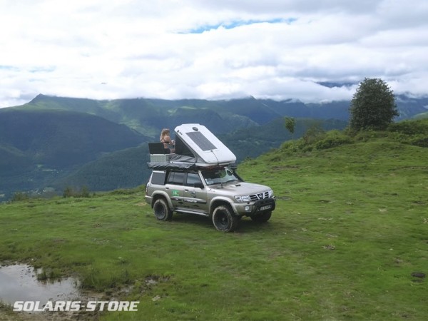 4x4 pickup aménagé totalement autonome en électricité pour un tour du monde