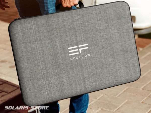 Panneau solaire bifacial portable EcoFlow 220W facilement transportable