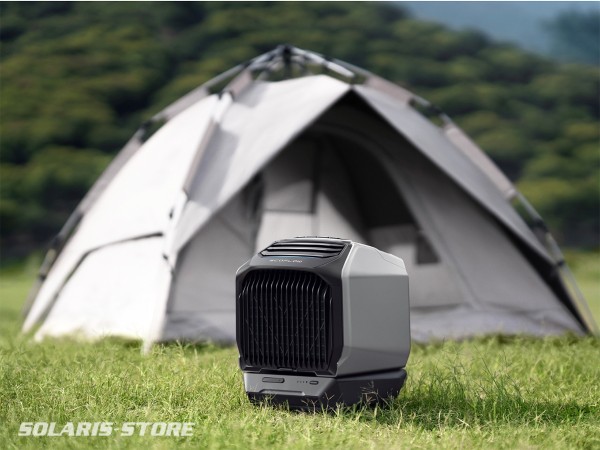 Climatiseur portable EcoFlow WAVE 2 avec batterie en camping