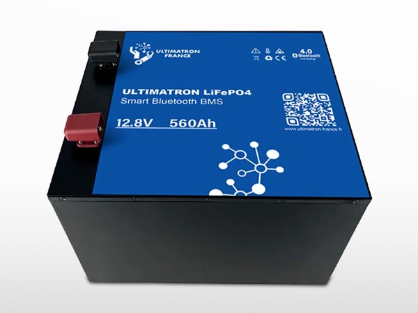 Batterie lithium ULTIMATRON LiFePO4 Smart BMS 12V / 560Ah vue de dessus