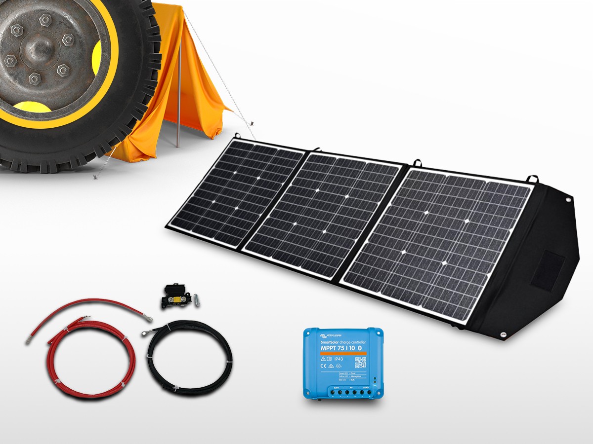 KIT Panneau solaire rigide 200W + régulateur de tension de charge