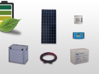 Kit panneau solaire 140W 12V avec régulateur et batterie à 545,00€