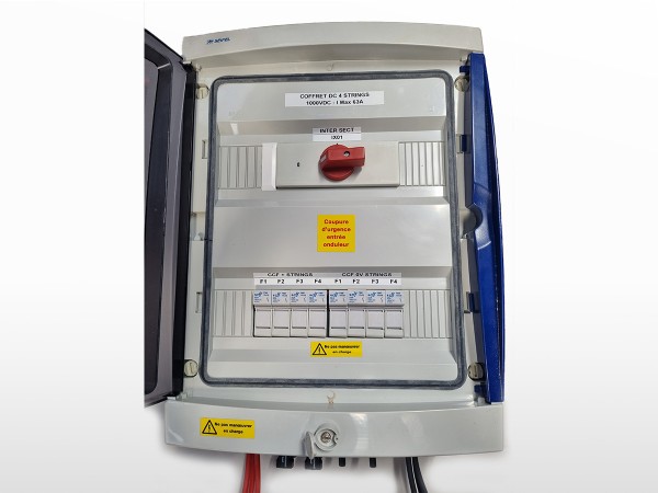 Coffret de sectionnement DC - 4 Entrée / 2 Sortie | 1000V / 63A
