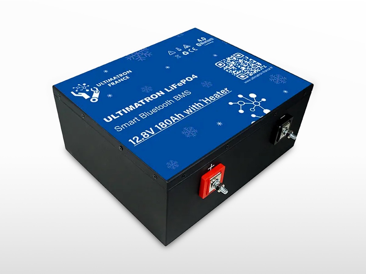 Batterie lithium ULTIMATRON LiFePO4 Smart BMS 12V / 180Ah - chauffage
