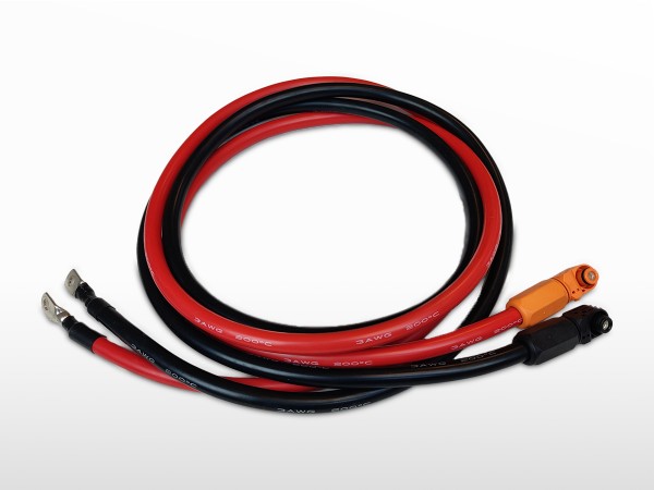 Câbles de connexion onduleur 25mm² avec cosses rondes pour batterie BSLBATT | 2 x 2m