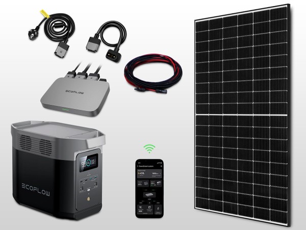 Kit panneau solaire autoconsommation 410W avec batterie DELTA 2 | 1kWh