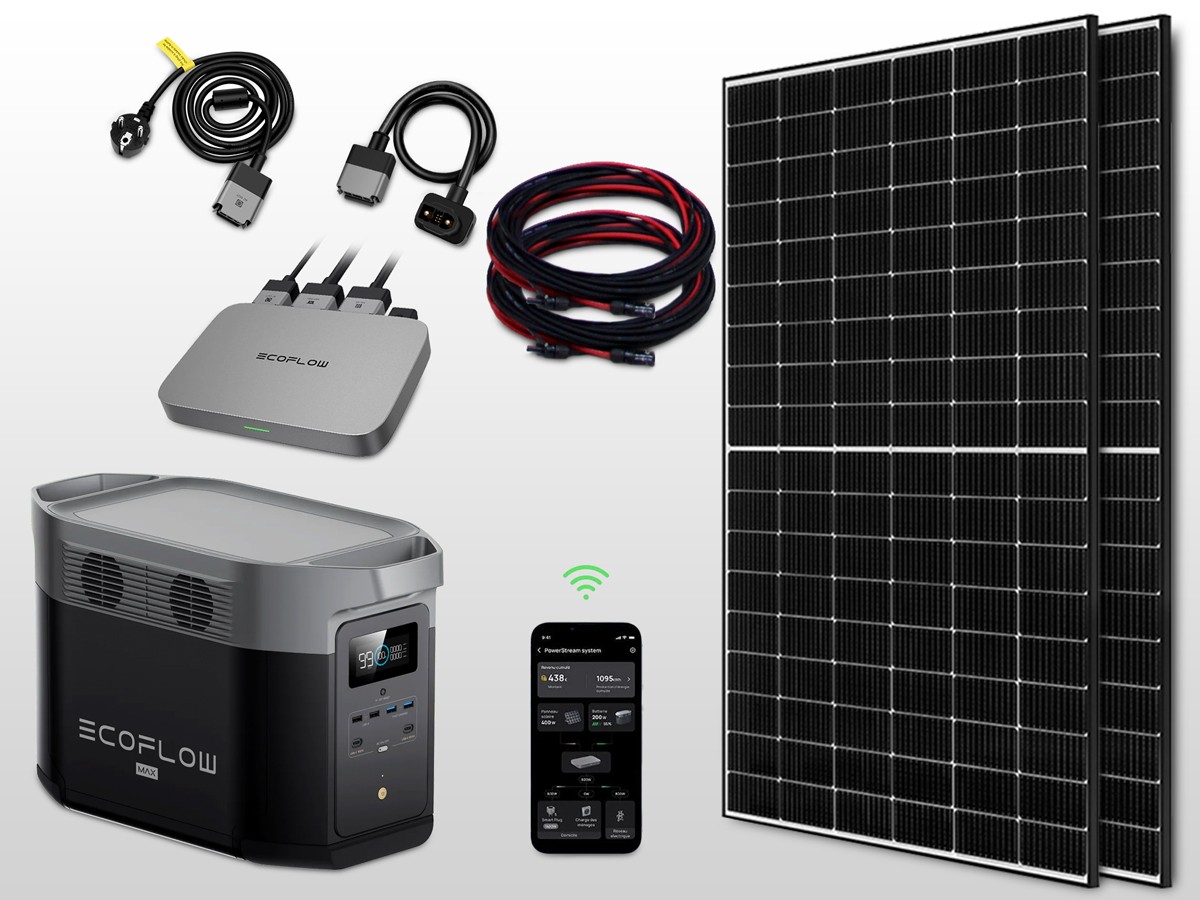 Kit panneau solaire autoconsommation 820W avec batterie DELTA 2