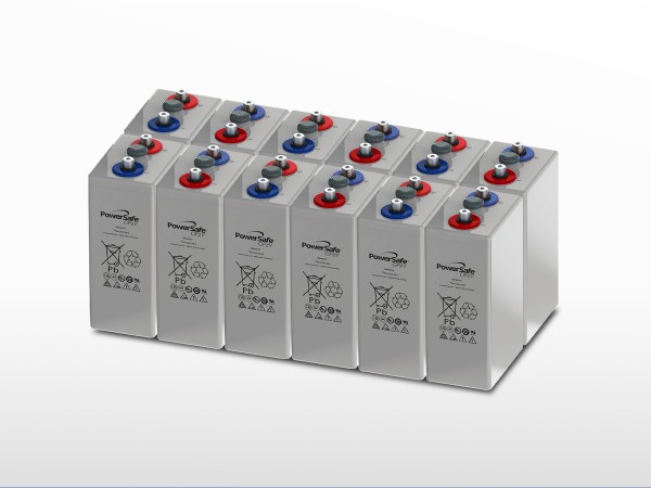 Parc de 12 batteries ENERSYS PowerSafe 6 OPzV 420 | 24V / 644Ah (15,4kWh)