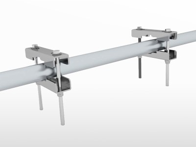 2 Brides inox M8 poteau Ø 60-90mm | UNIFIX S/SF  et  UNIBOX