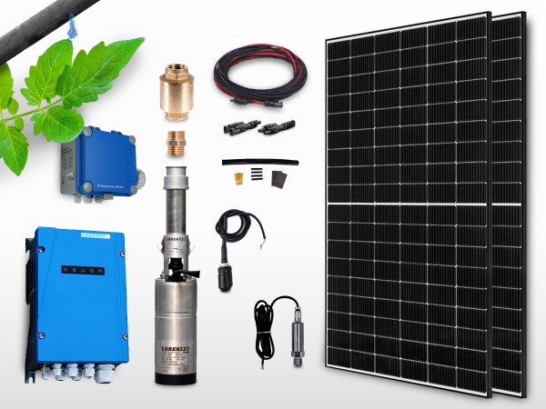 Kit pompe solaire Immergé pour goutte à goutte LORENTZ - 820W | 50m - 10m³/J