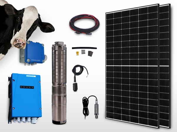 Kit pompe solaire immergée abreuvoir LORENTZ PS2-200 C-SJ3-9 | 35m - 3,3m³/h