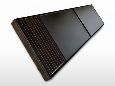 Capteur solaire à air TWINSOLAR Compact 4.0 BLACK support incliné | 250m3/h