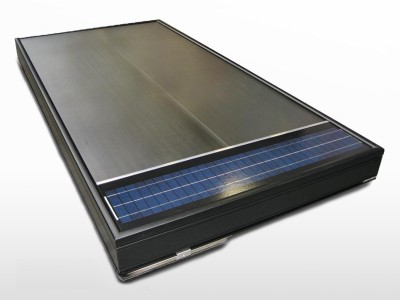 Capteur solaire à air TWINSOLAR Compact 2.0 BLACK plat sur façade | 125m3/h