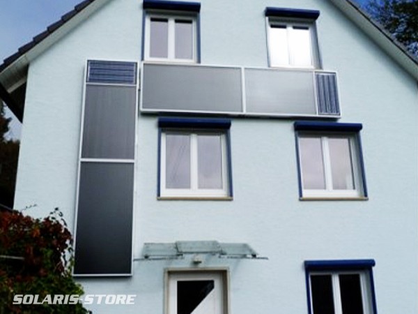 Capteur solaire à air TWINSOLAR Compact 4.0 plat sur façade