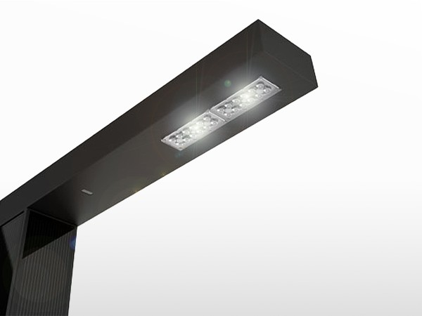 Tête du Lampadaire solaire LED autonome MERKUR 150 PLUS