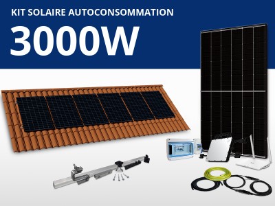 Kit solaire autoconsommation Hoymiles/Trina monophasé 3kW | Portrait 1 x 6