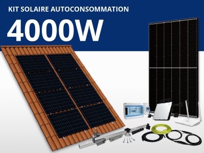 Kit solaire autoconsommation Hoymiles/Trina monophasé 4kW | Paysage 4 x 2